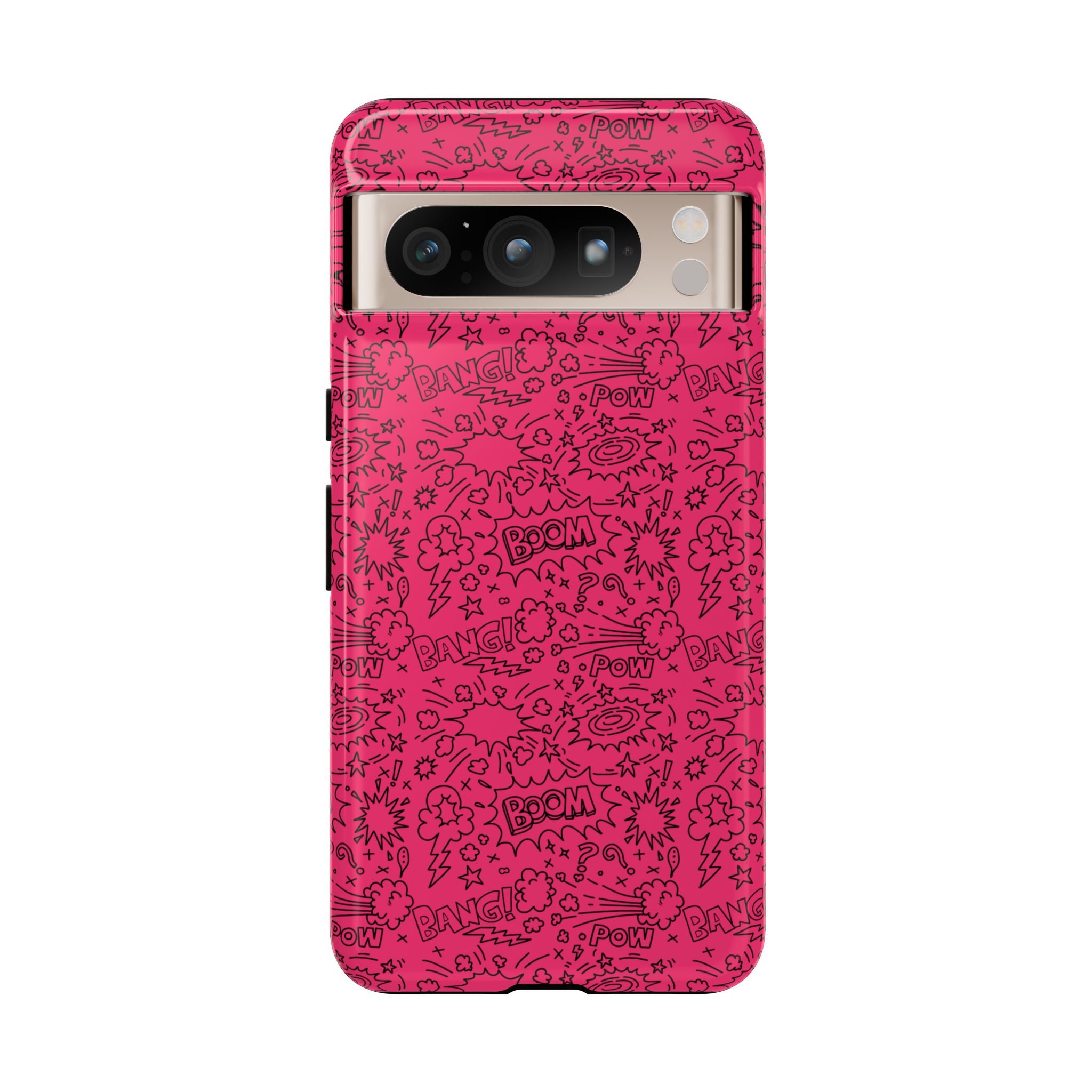 Pink Wow Tough Case for iPhone, Galaxy, or Google Pixel