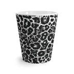 Black and White Leopard Print Latte Mug