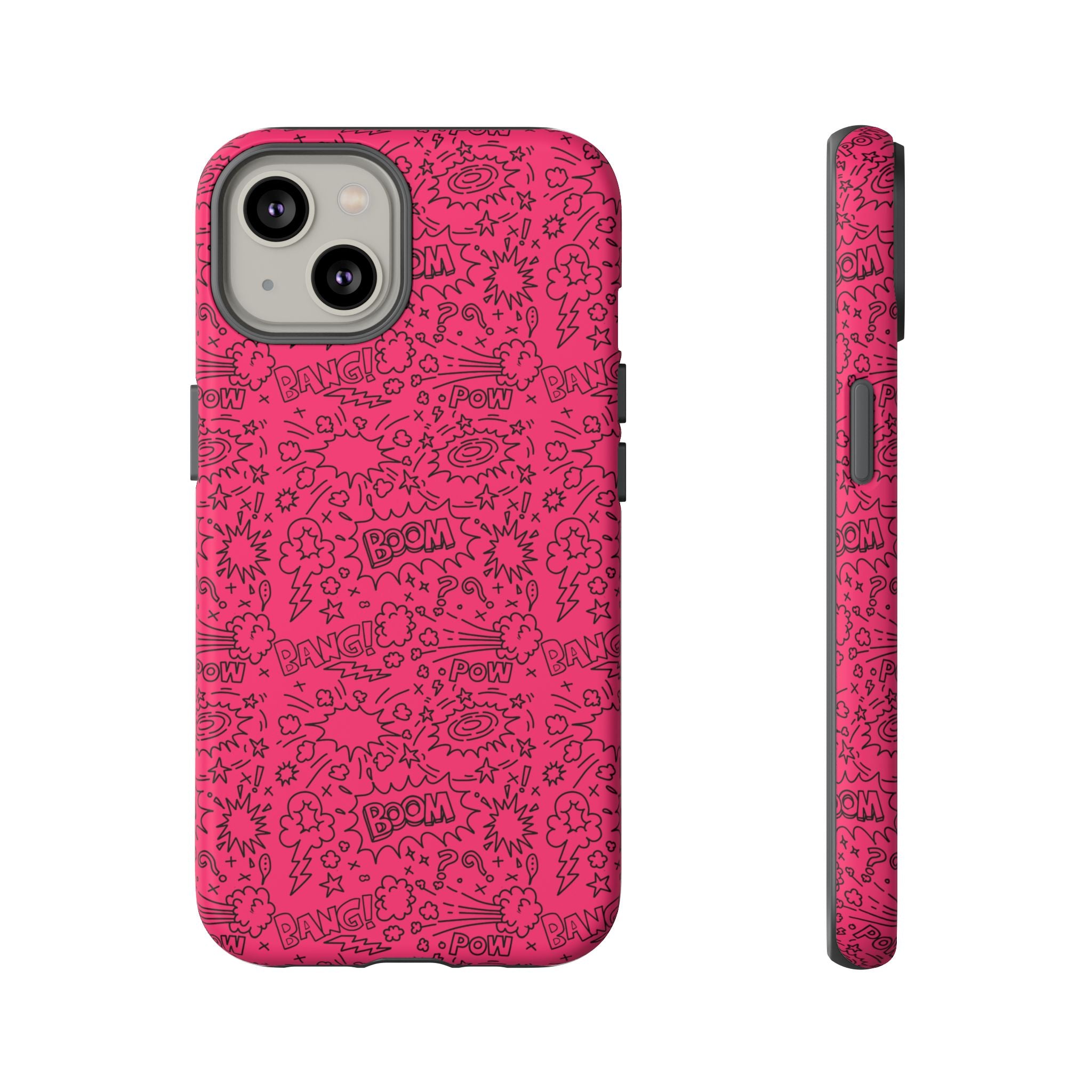 Pink Wow Tough Case for iPhone, Galaxy, or Google Pixel
