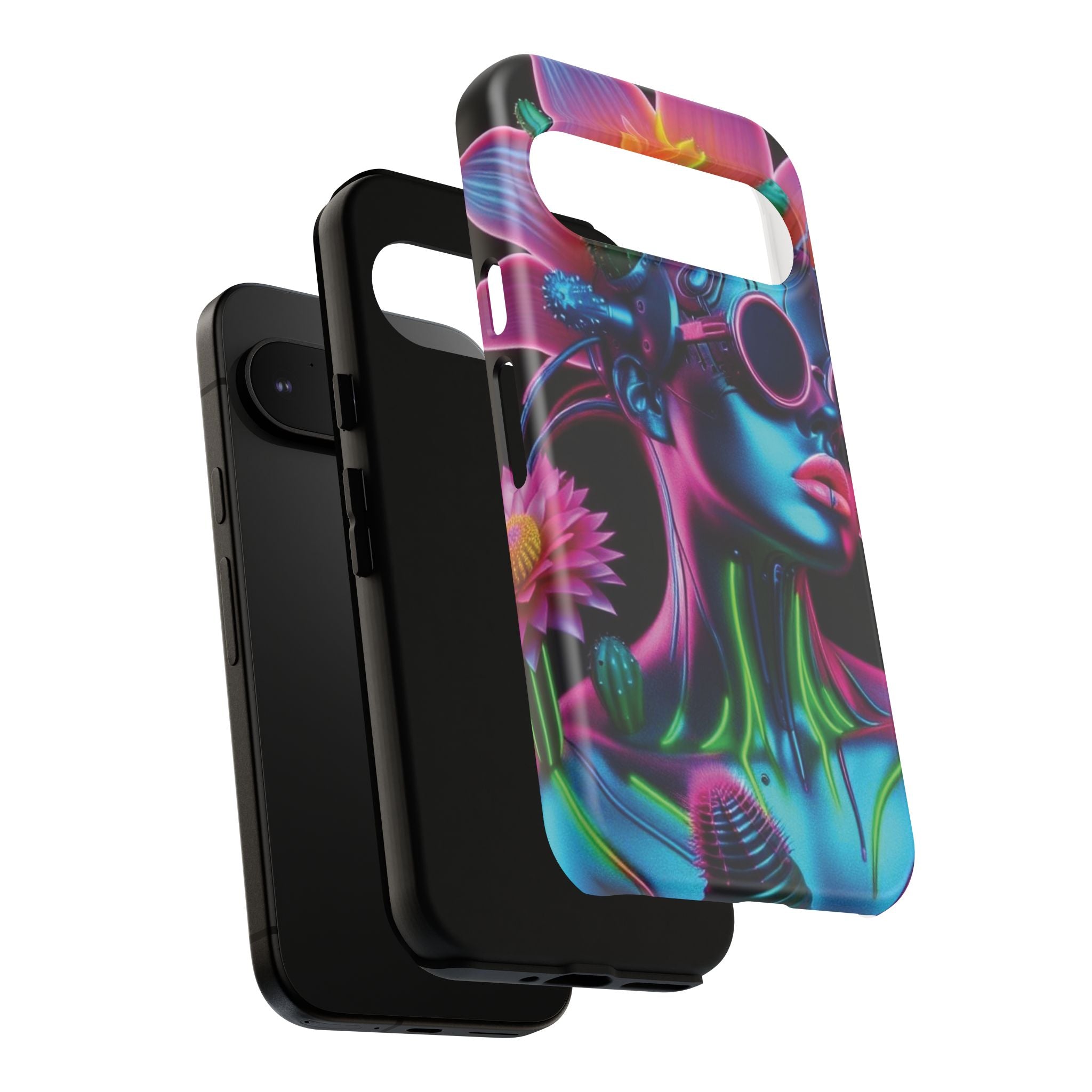Neon Androgen Cactus Flower Tough Phone Case for iPhone, Galaxy, or Google Pixel