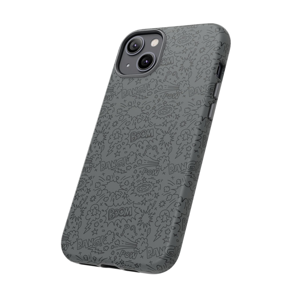 POW BOOM Comics style Tough Phone Case for iPhone, Galaxy, or Google Pixel