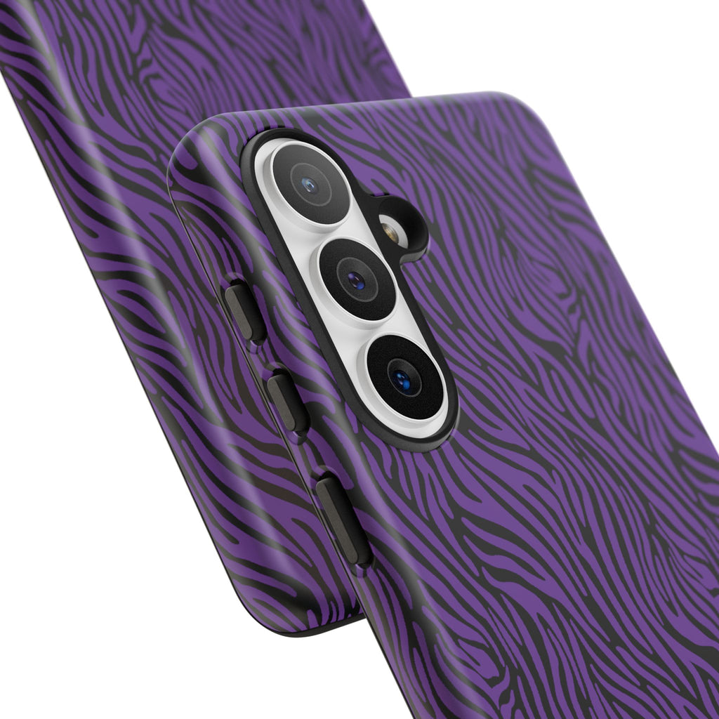 Purple Zebra Tough Phone Case for iPhone, Galaxy, or Google Pixel