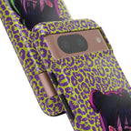 Purple Neon Lime Leopard Kz Tough Case for iPhone, Galaxy, or Google Pixel