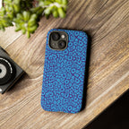 Blue Purple Leopard Tough Phone Case iPhone, Galaxy, or Google Pixel