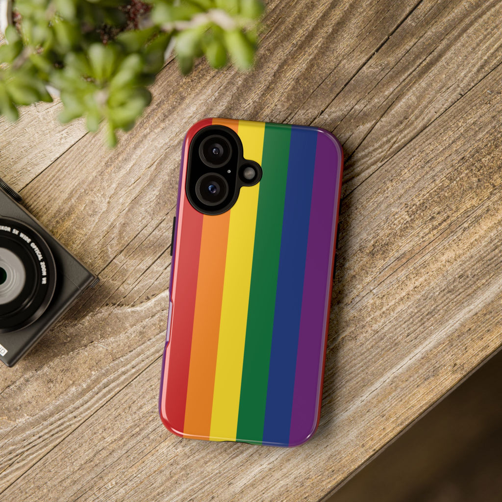 LGBTQ Rainbow Flag Tough Phone Case for iPhone, Galaxy, or Google Pixel