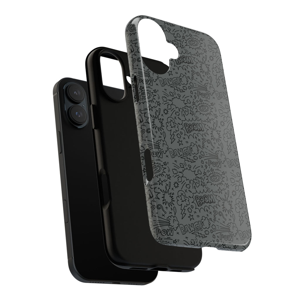 POW BOOM Comics style Tough Phone Case for iPhone, Galaxy, or Google Pixel