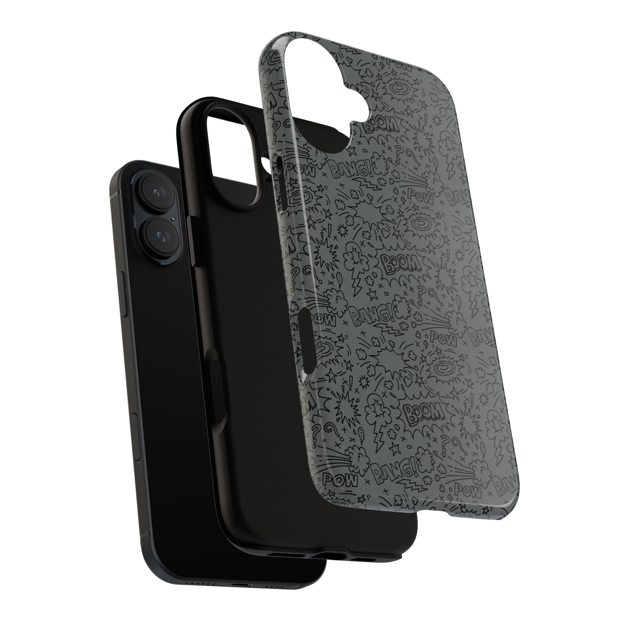 POW BOOM Comics style Tough Phone Case for iPhone, Galaxy, or Google Pixel