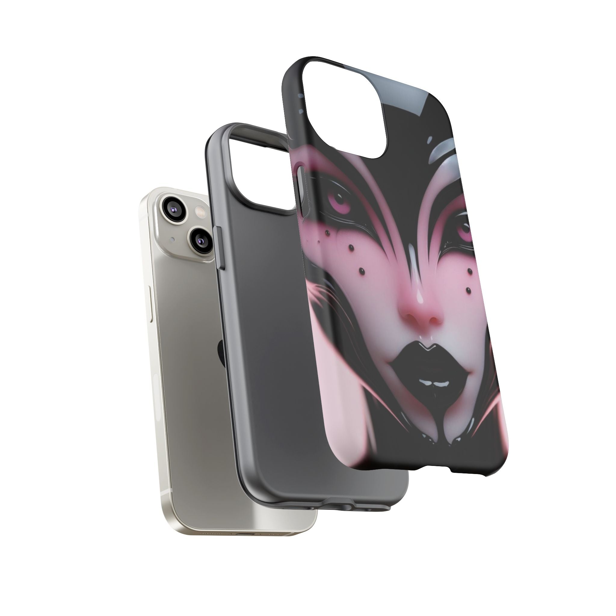 Pink Alien Tough Phone Case for iPhone, Galaxy, or Google Pixel