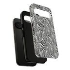 Black and White Zebra Print Tough Case iPhone, Galaxy and Google Pixel