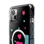 LOVE Retro Blocks Magnetic iPhone 14, 15, 16 Series Clear Impact Cases