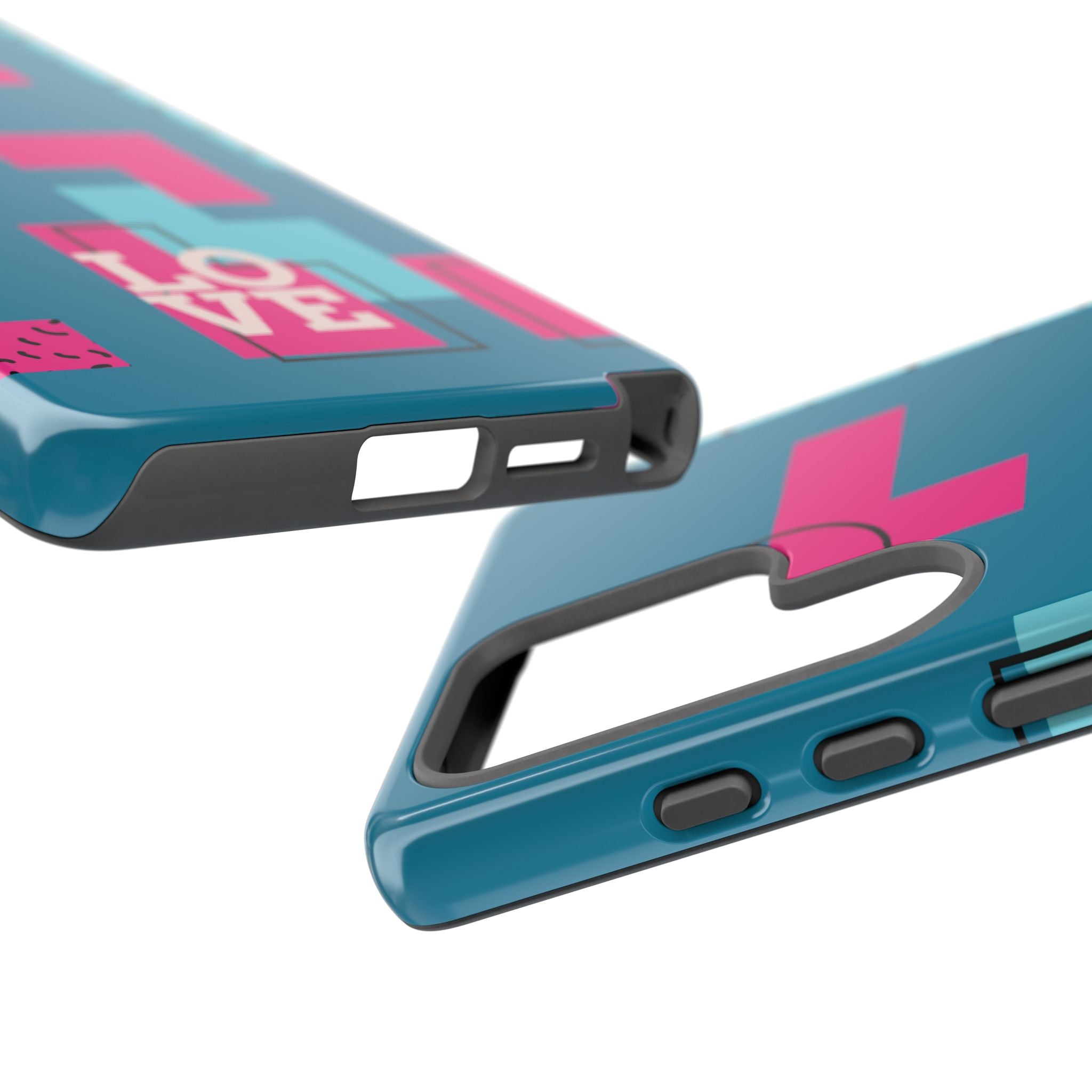LOVE Teal Green Tough Phone Case for iPhone, Galaxy, or Google Pixel