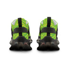 Neon Lime Zebra Men's Mesh Sneakers
