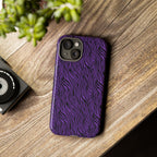 Purple Zebra Tough Phone Case for iPhone, Galaxy, or Google Pixel