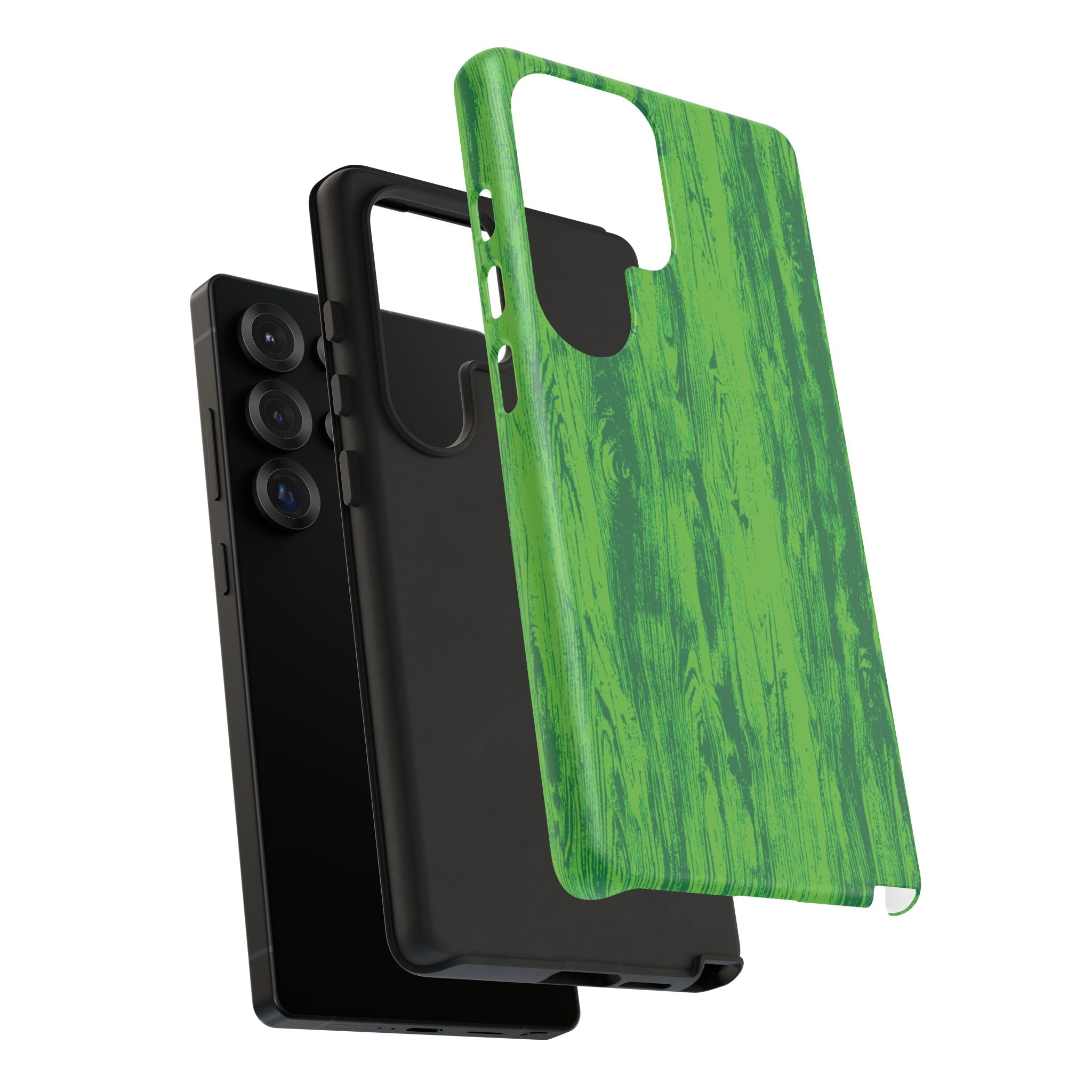 Neon Green Wood Tough Phone Case iPhone, Galaxy, or Google Pixel
