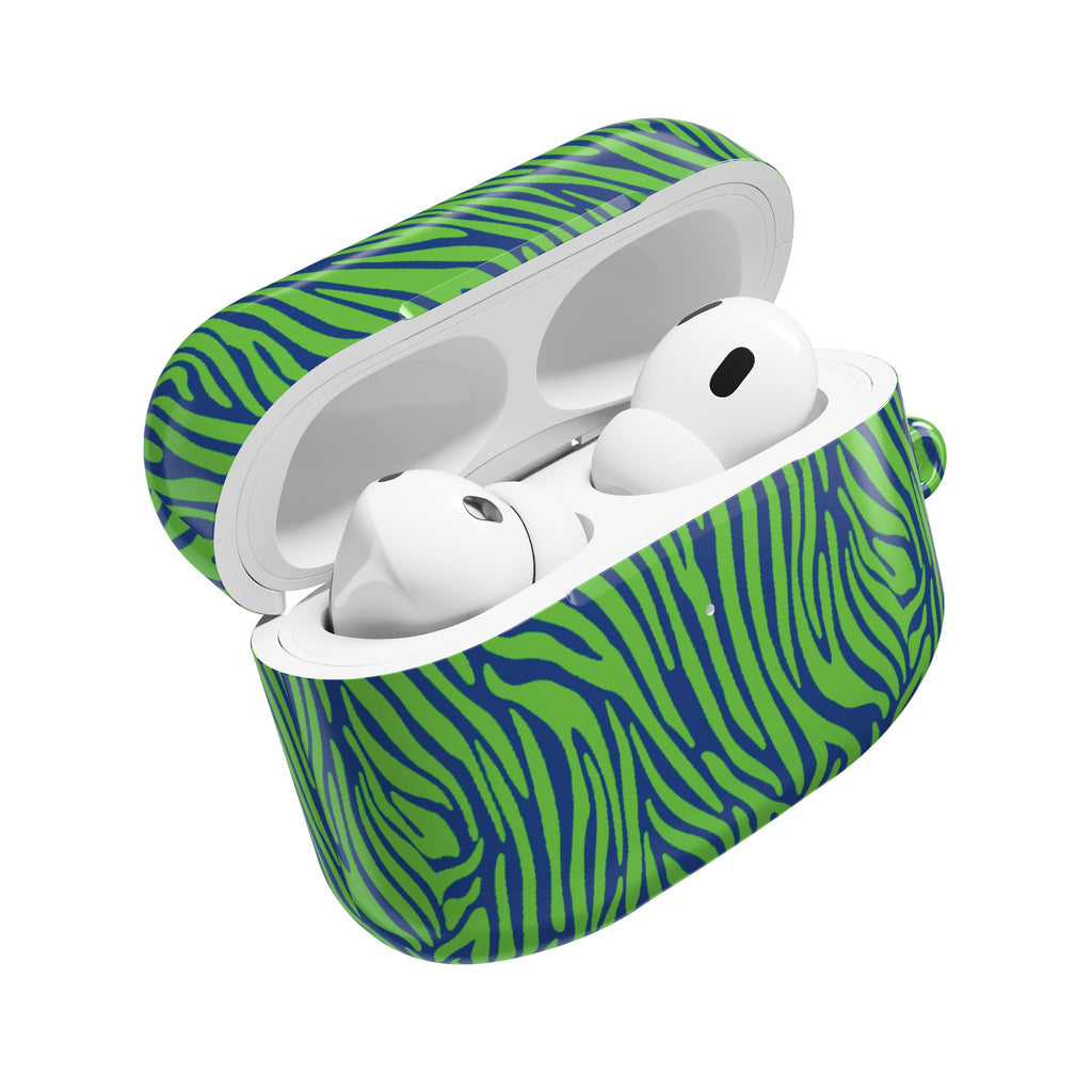 Blue and Green Zebra AirPod Cases