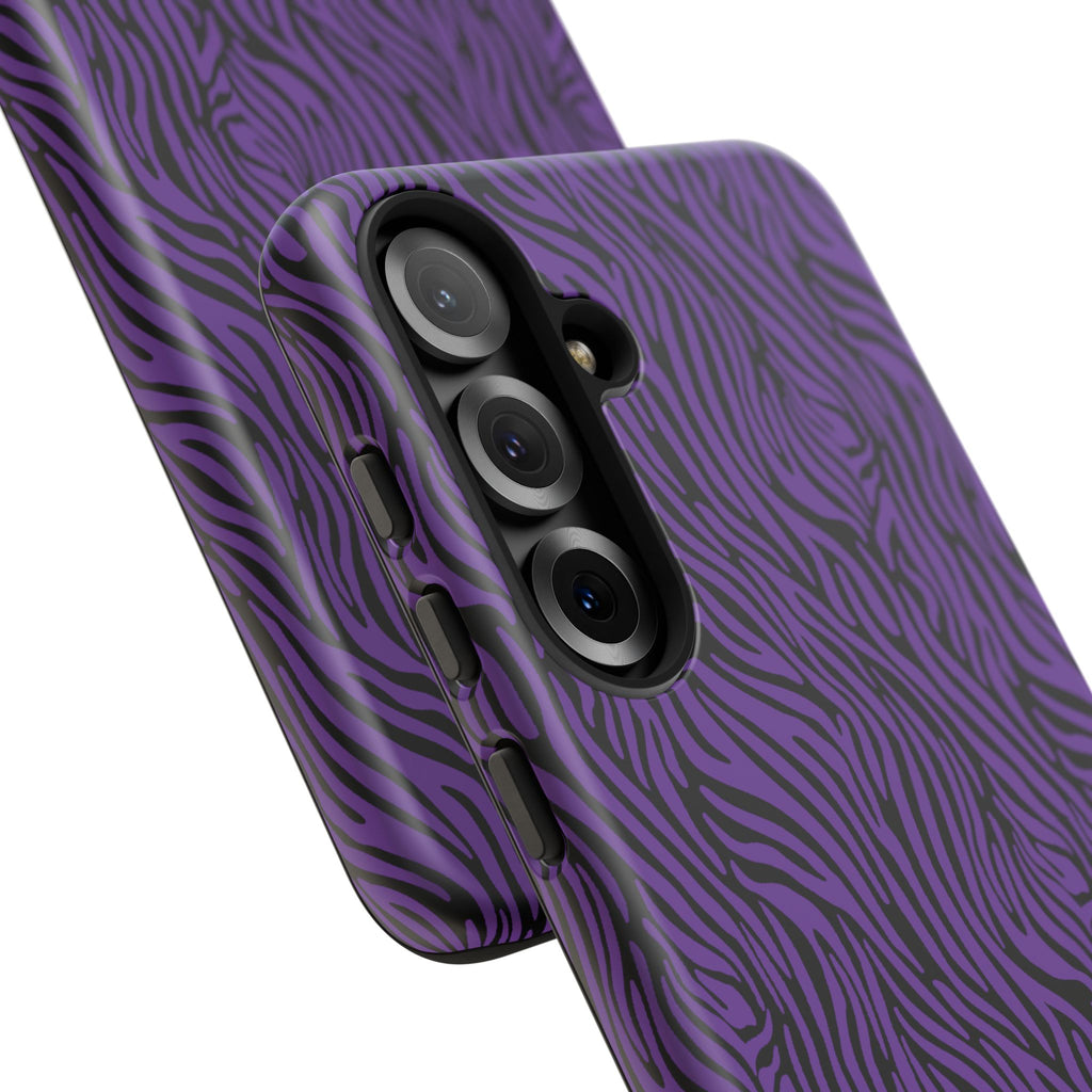 Purple Zebra Tough Phone Case for iPhone, Galaxy, or Google Pixel