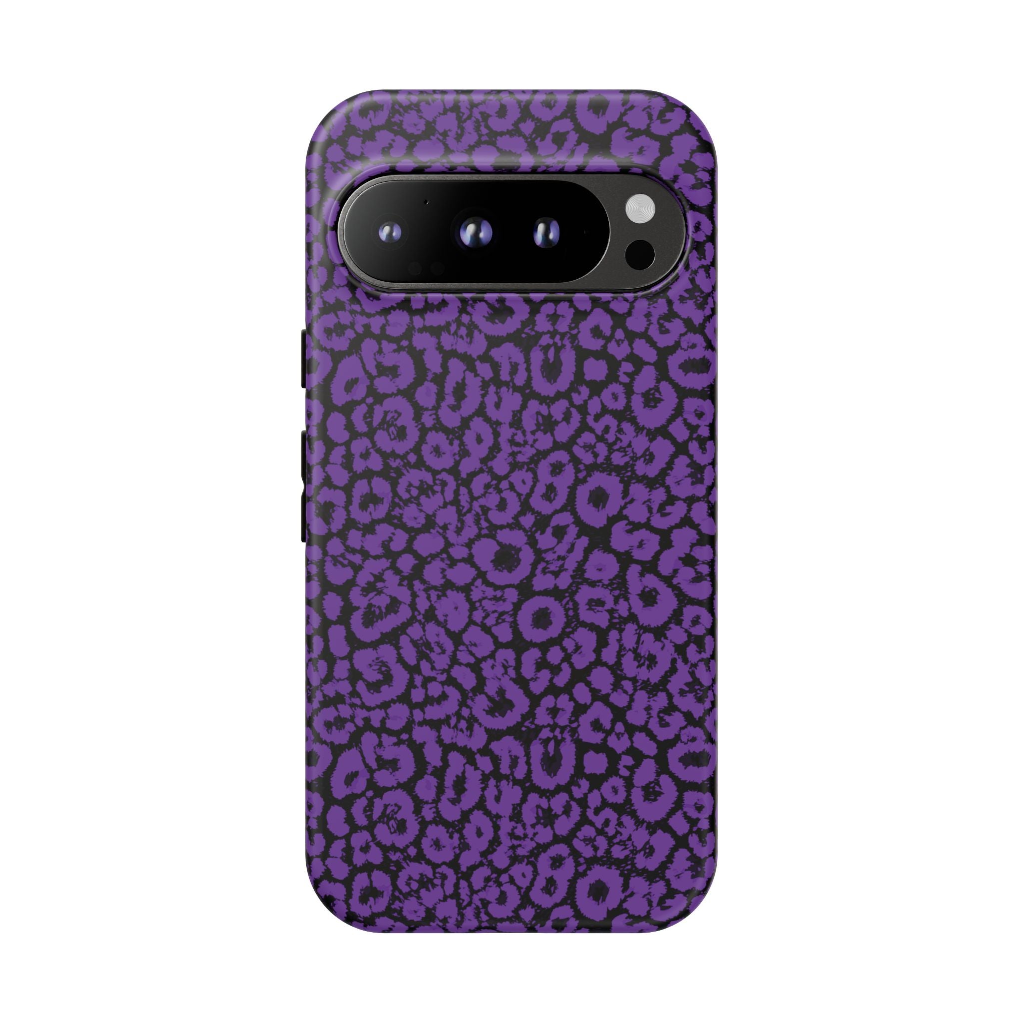 Purple Leopard Tough Case for iPhone, Galaxy or Google Pixel