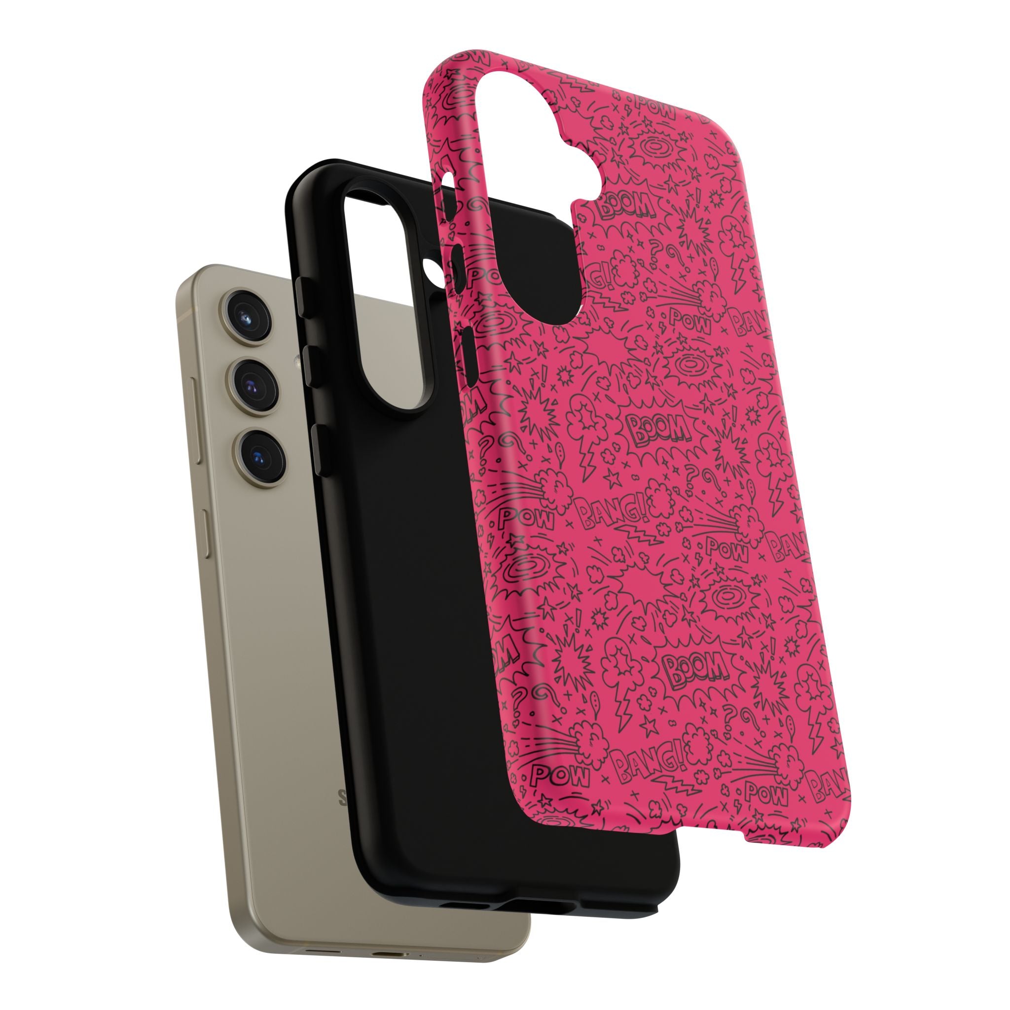 Pink Wow Tough Case for iPhone, Galaxy, or Google Pixel