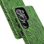 Neon Green Zebra Tough Phone Case iPhone, Galaxy, or Google Pixel