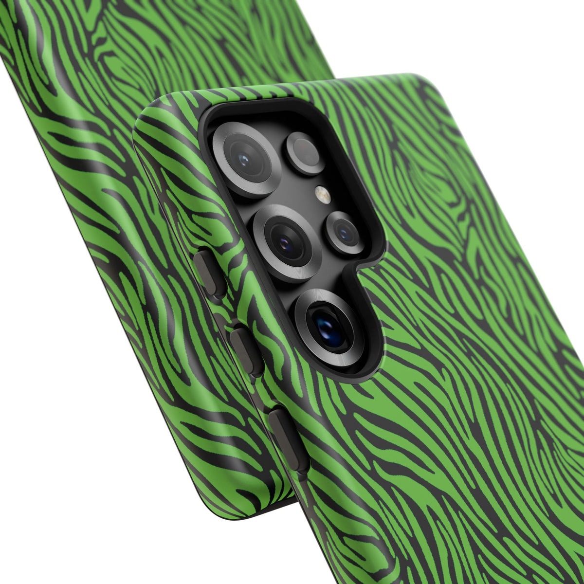 Neon Green Zebra Tough Phone Case iPhone, Galaxy, or Google Pixel