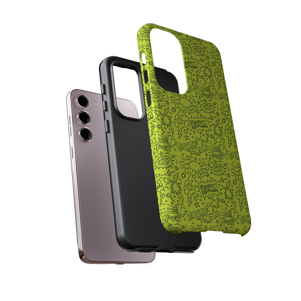 Neon Lime Wow Tough Case for iPhone, Galaxy, or Google Pixel