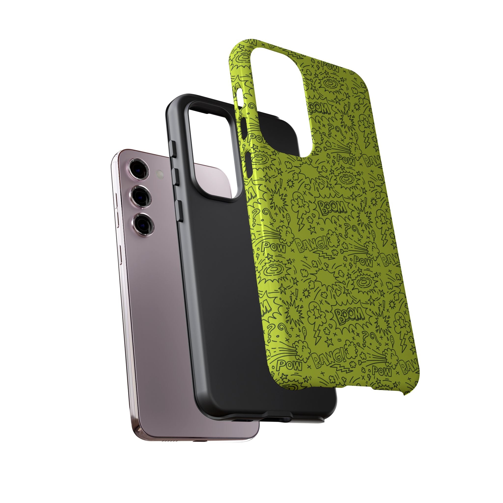 Neon Lime Wow Tough Case for iPhone, Galaxy, or Google Pixel