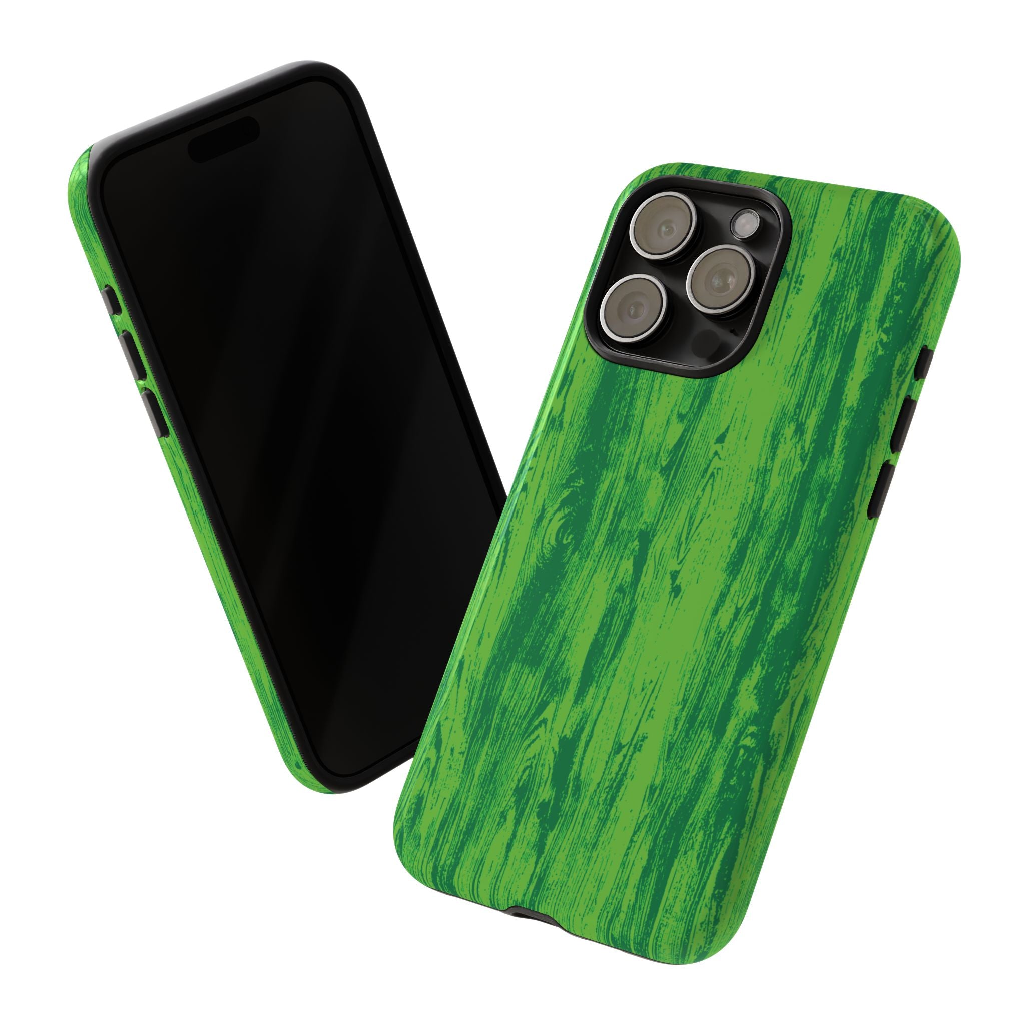 Neon Green Wood Tough Phone Case iPhone, Galaxy, or Google Pixel