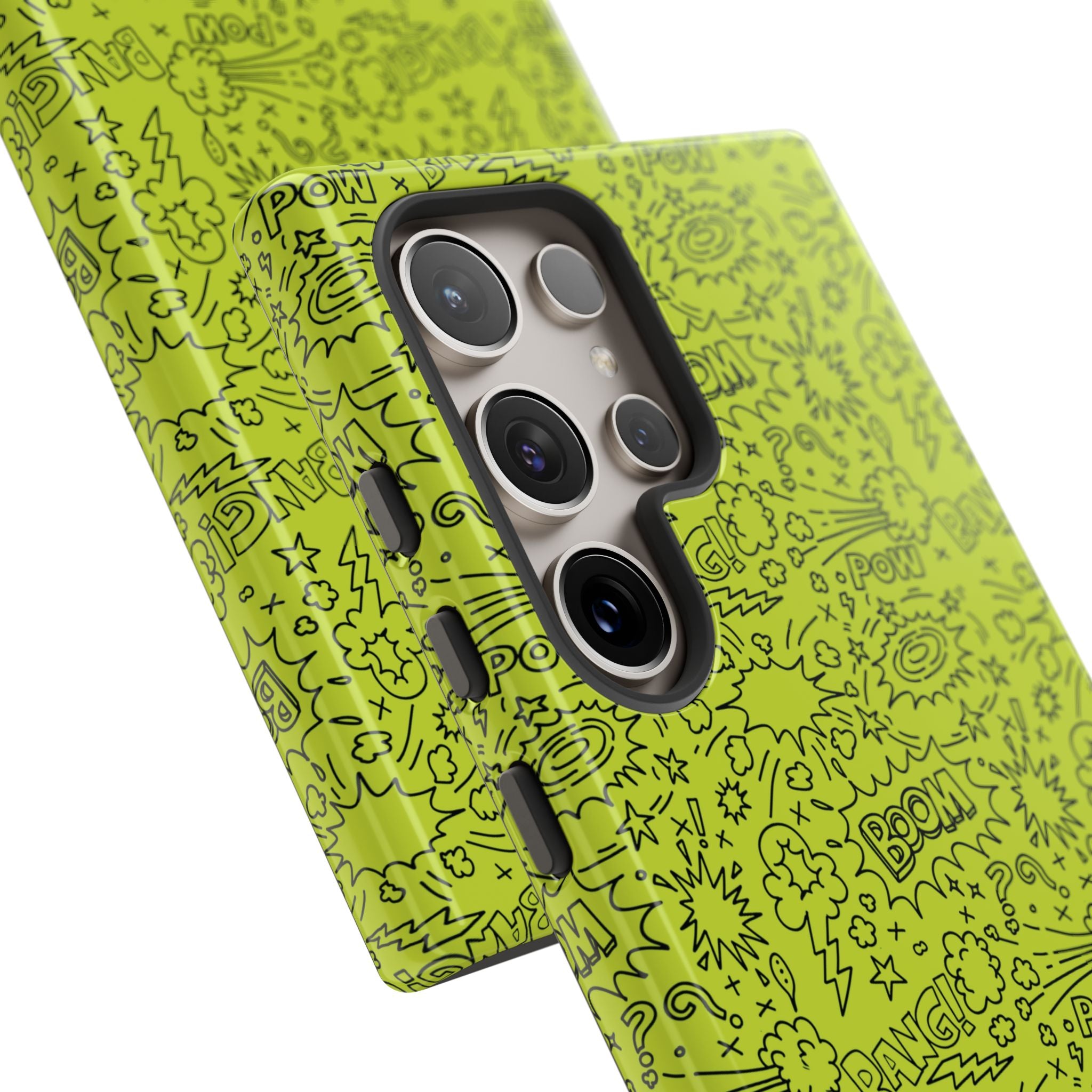 Neon Lime Wow Tough Case for iPhone, Galaxy, or Google Pixel