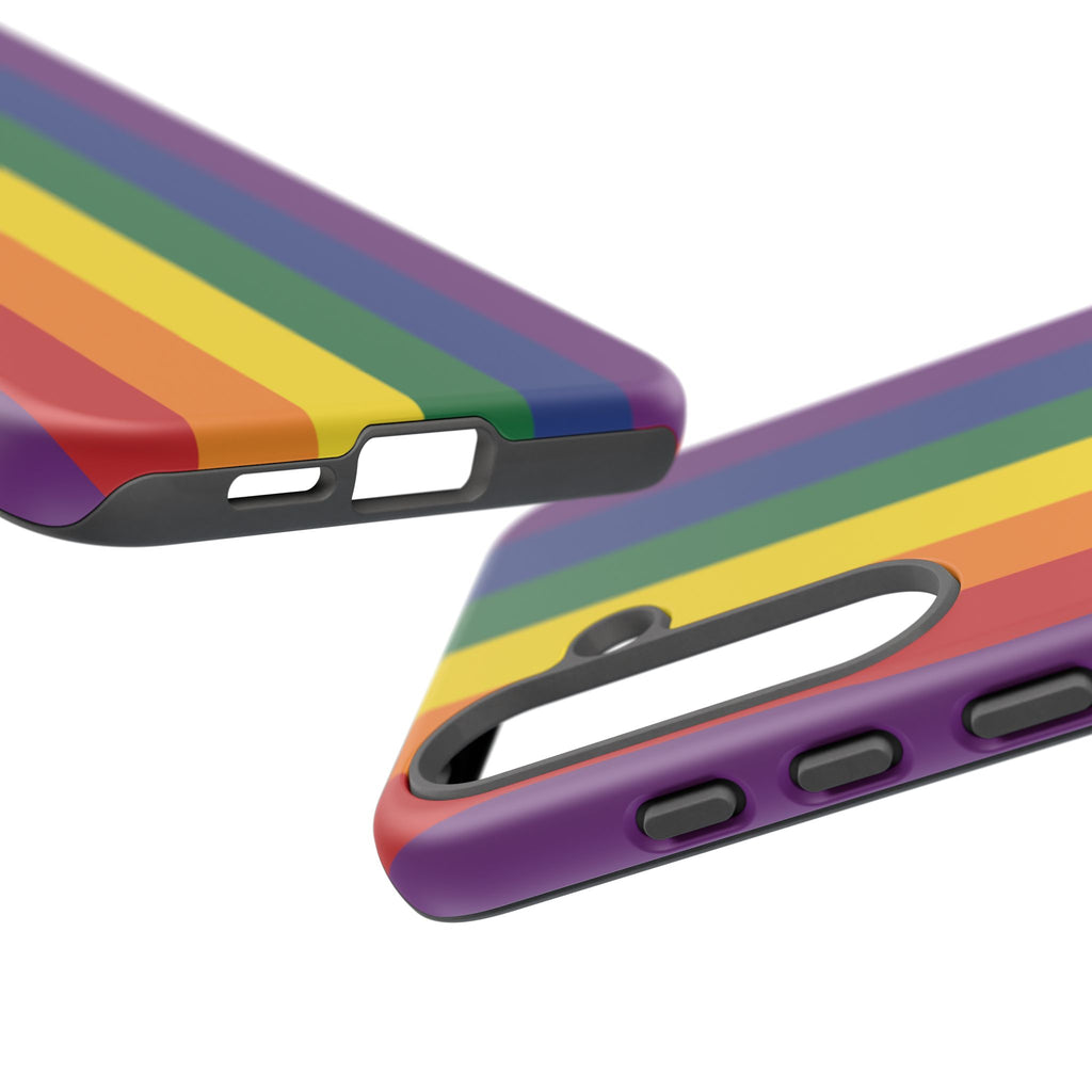 LGBTQ Rainbow Flag Tough Phone Case for iPhone, Galaxy, or Google Pixel