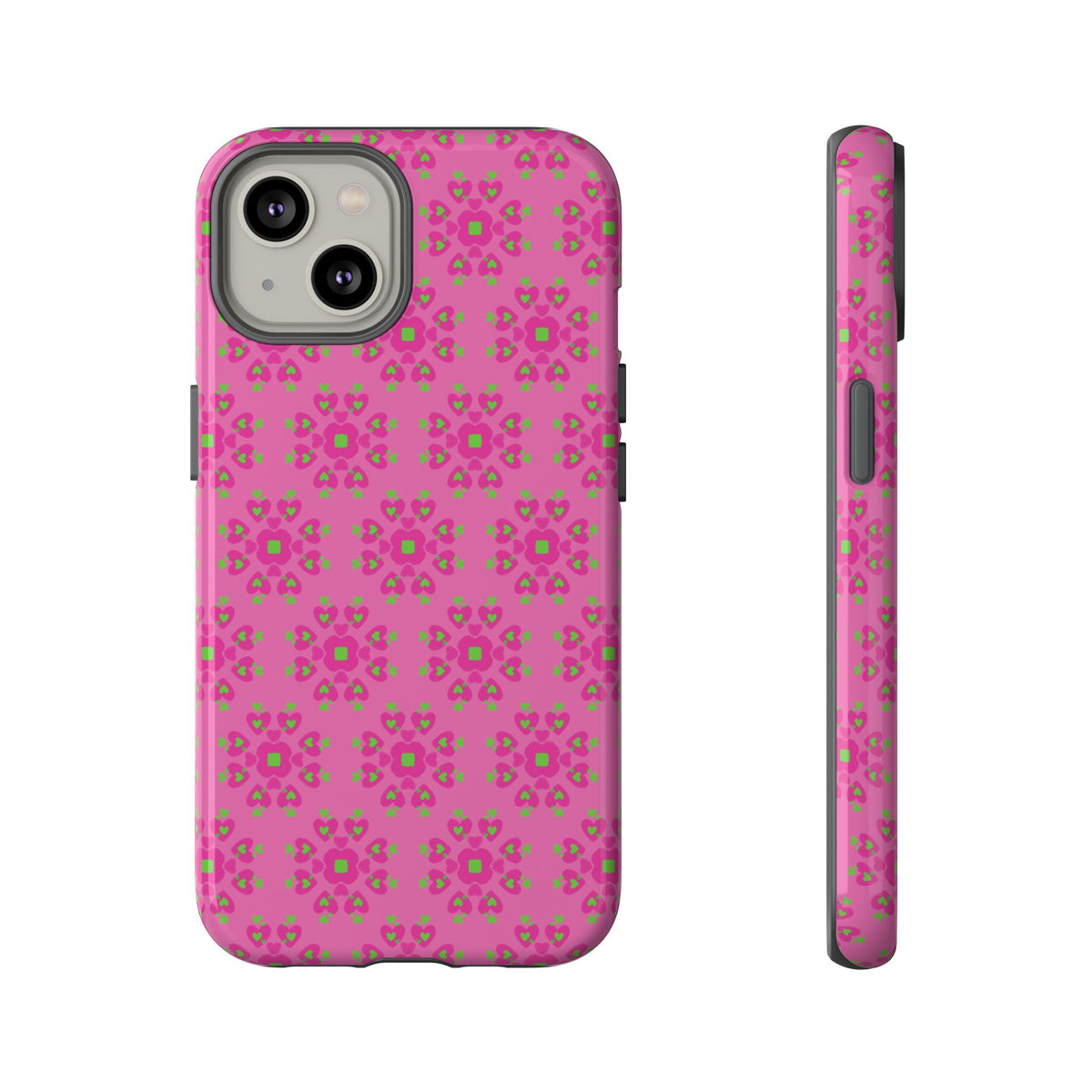 Floresta Heart Pink Tough Phone Case iPhone, Galaxy, or Google Pixel