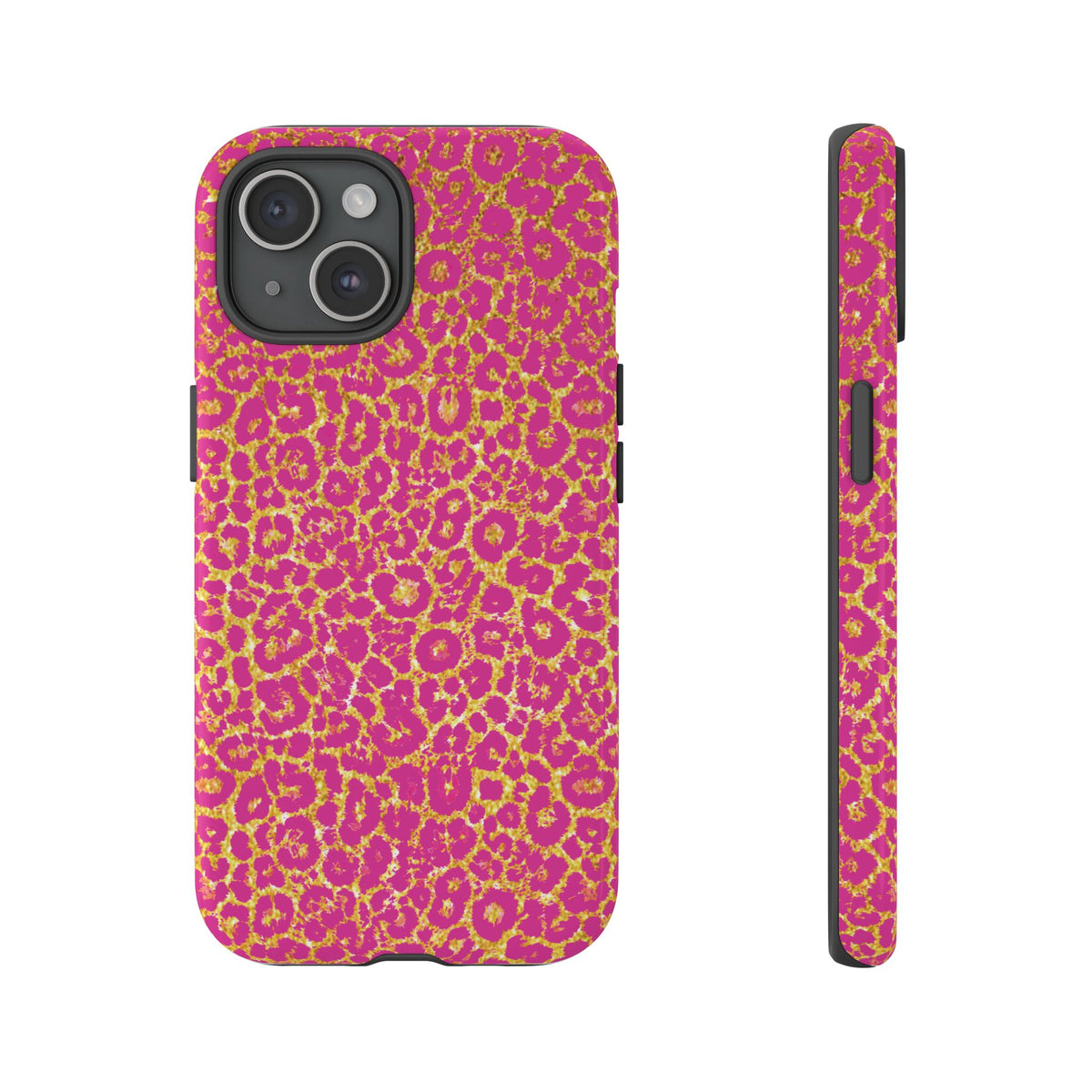Pink Gold Leopard Tough Case for iPhone, Galaxy, or Google Pixel