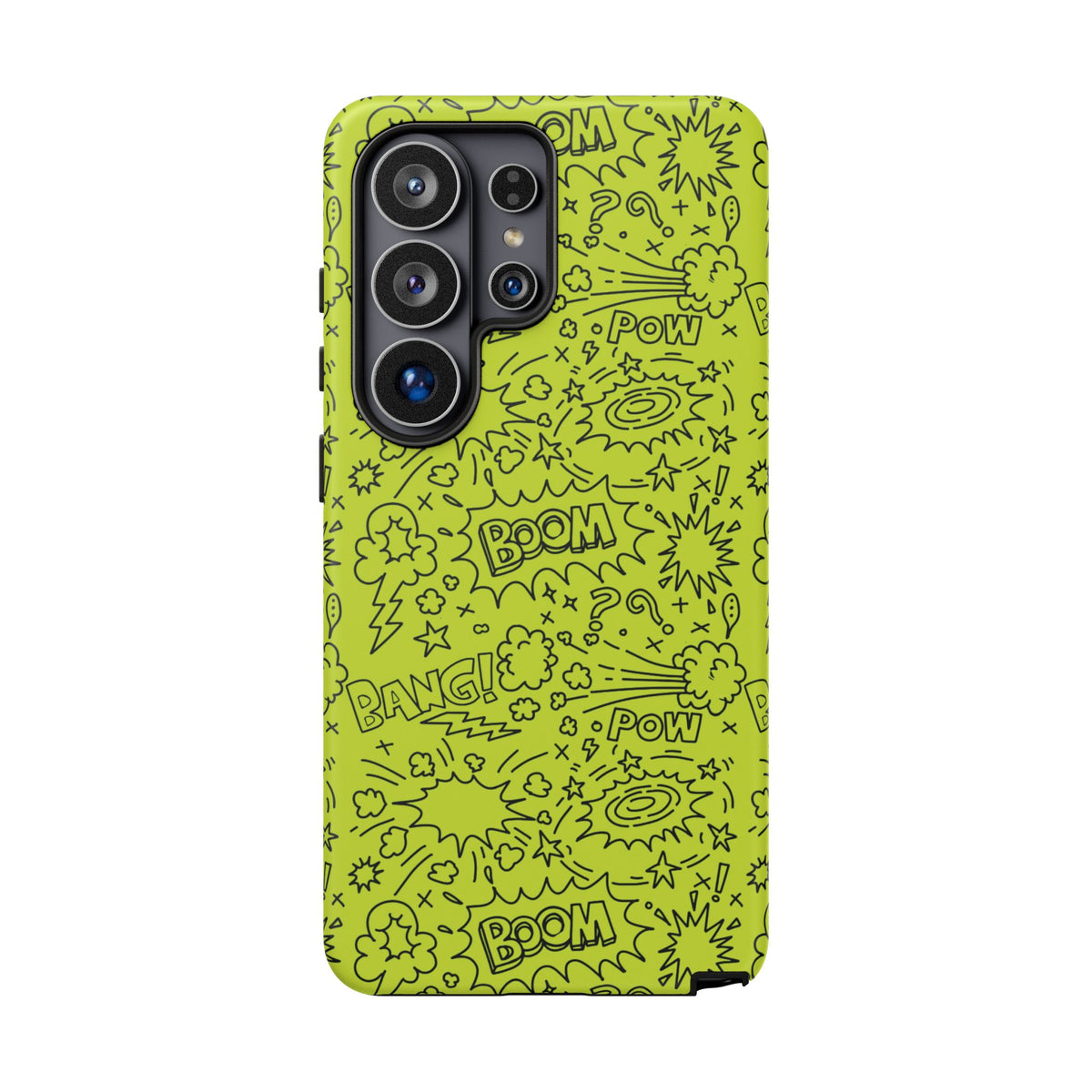Neon Lime Wow Tough Case for iPhone, Galaxy, or Google Pixel