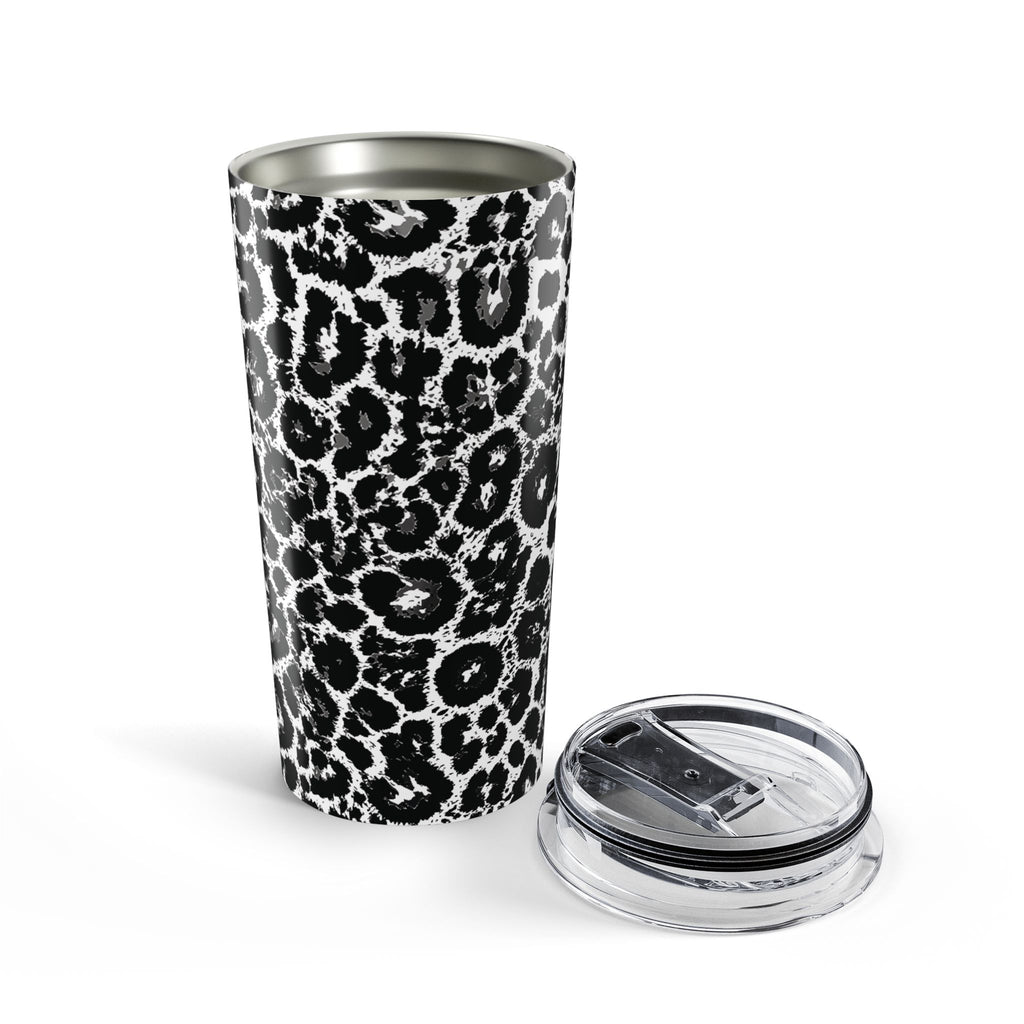 Black and White Leopard Tumbler 20oz