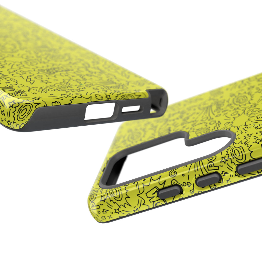 Neon Yellow Wow RG Tough Phone Case for iPhone, Galaxy, or Google Pixel