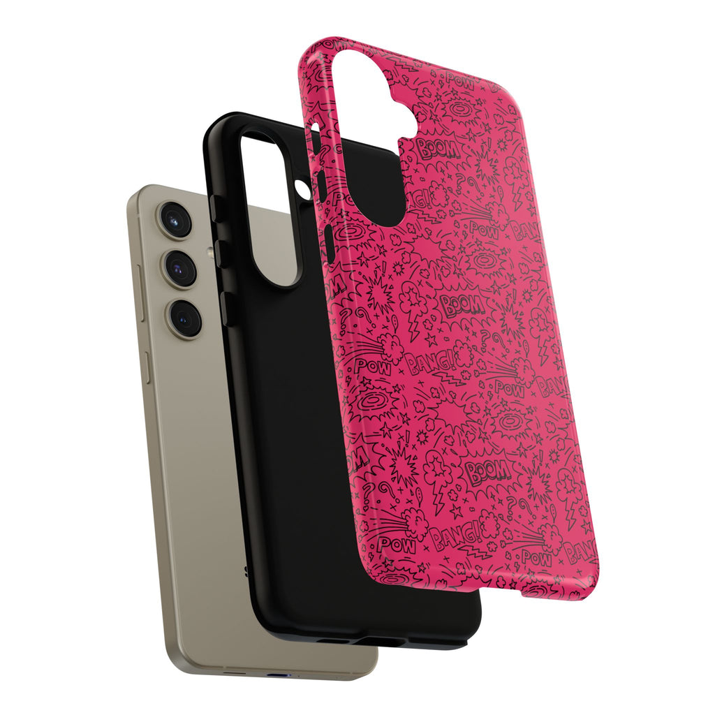 Pink Wow Tough Case for iPhone, Galaxy, or Google Pixel