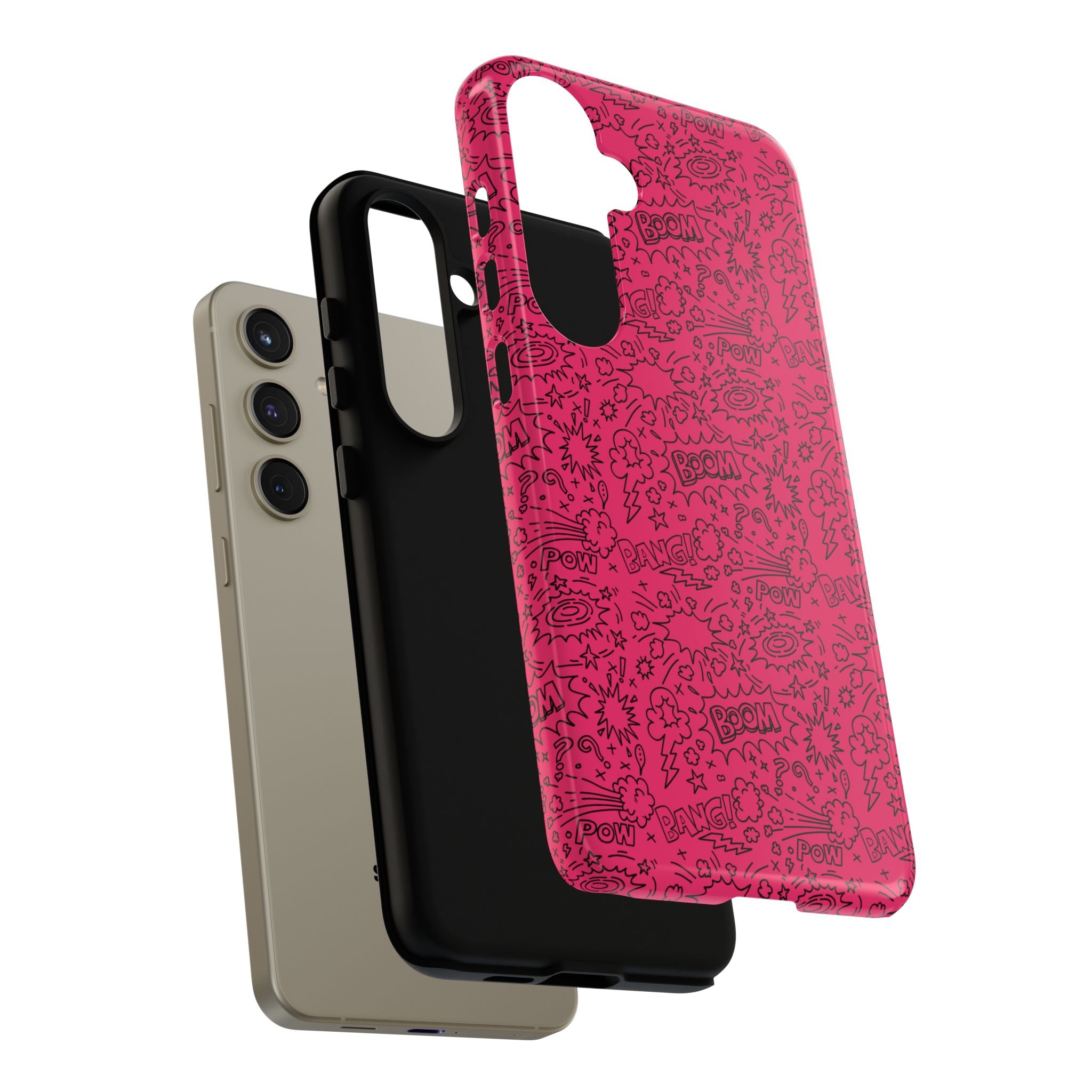 Pink Wow Tough Case for iPhone, Galaxy, or Google Pixel
