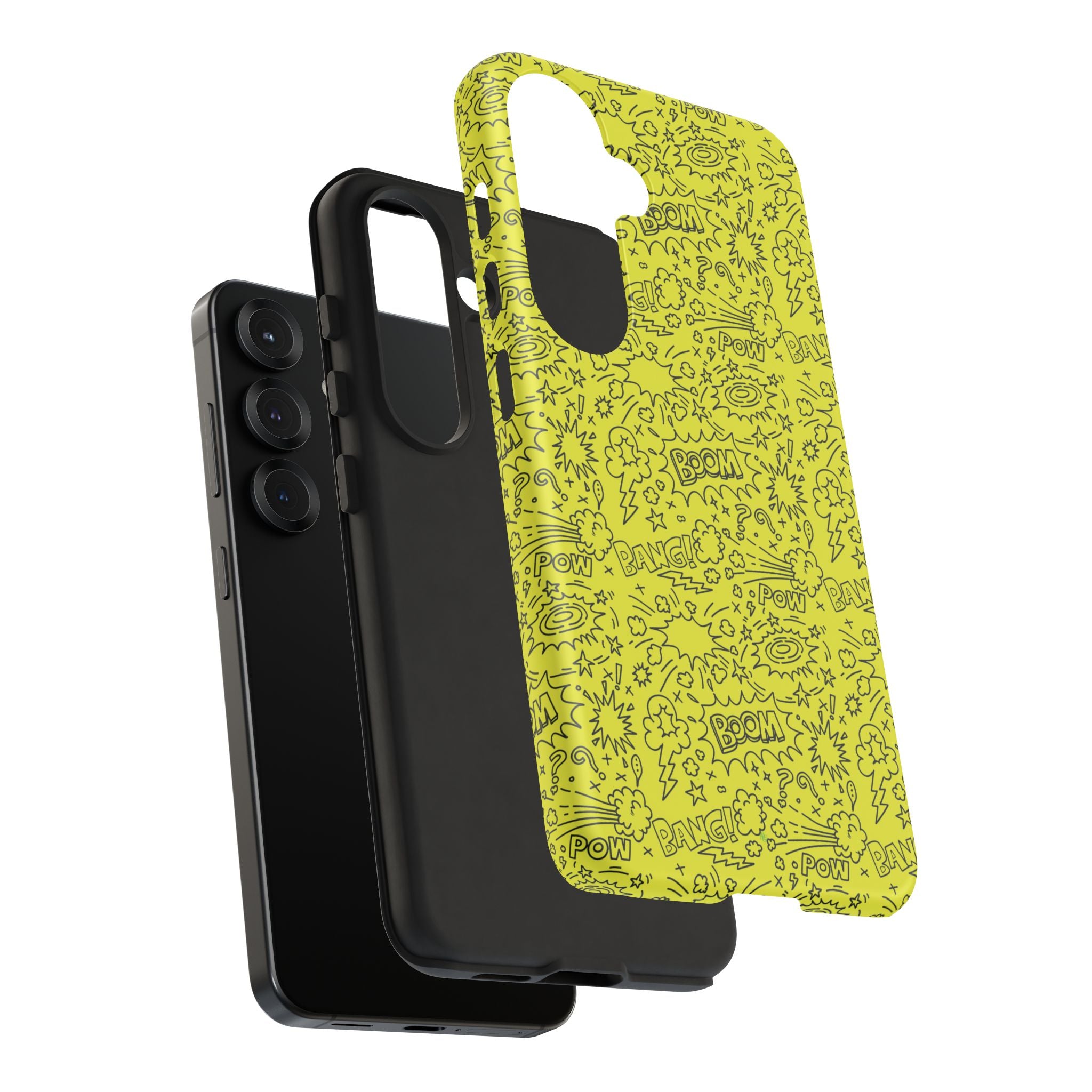 Neon Yellow Wow RG Tough Phone Case for iPhone, Galaxy, or Google Pixel