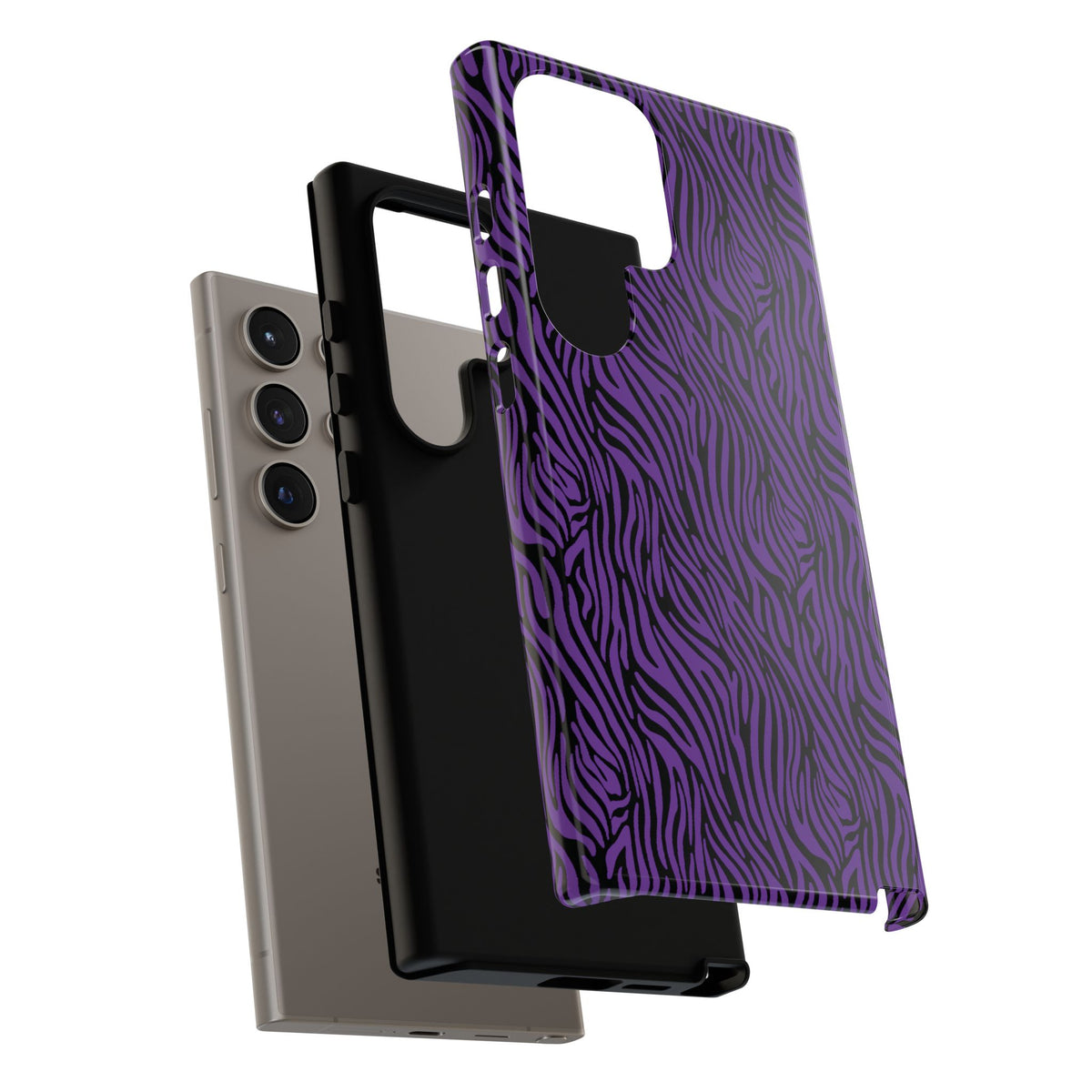 Purple Zebra Tough Phone Case for iPhone, Galaxy, or Google Pixel
