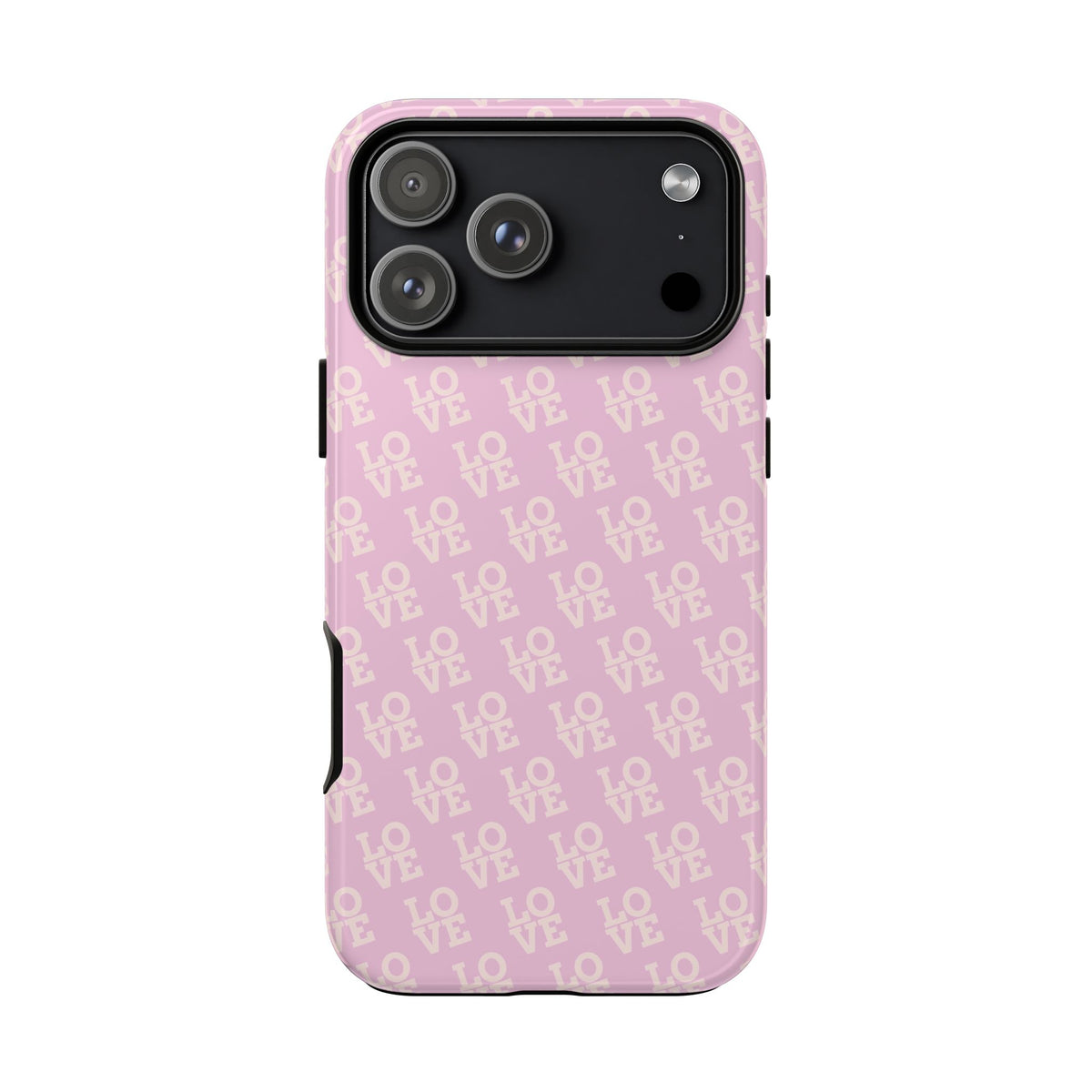 Pink 'LOVE' Pattern Tough Phone Case