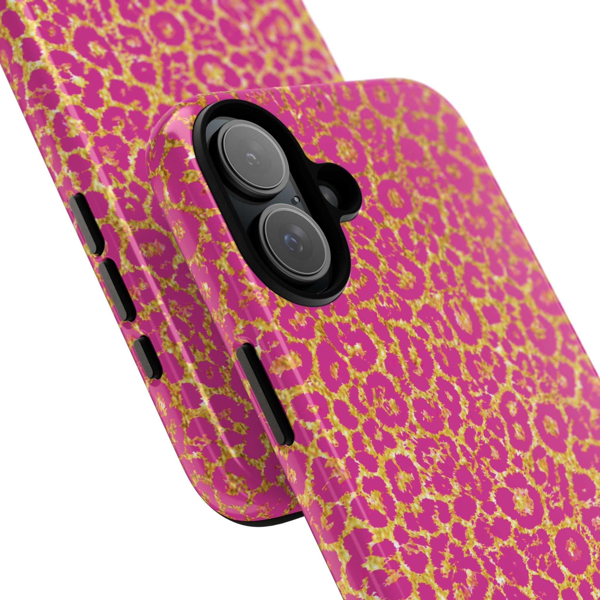 Pink Gold Leopard Tough Case for iPhone, Galaxy, or Google Pixel
