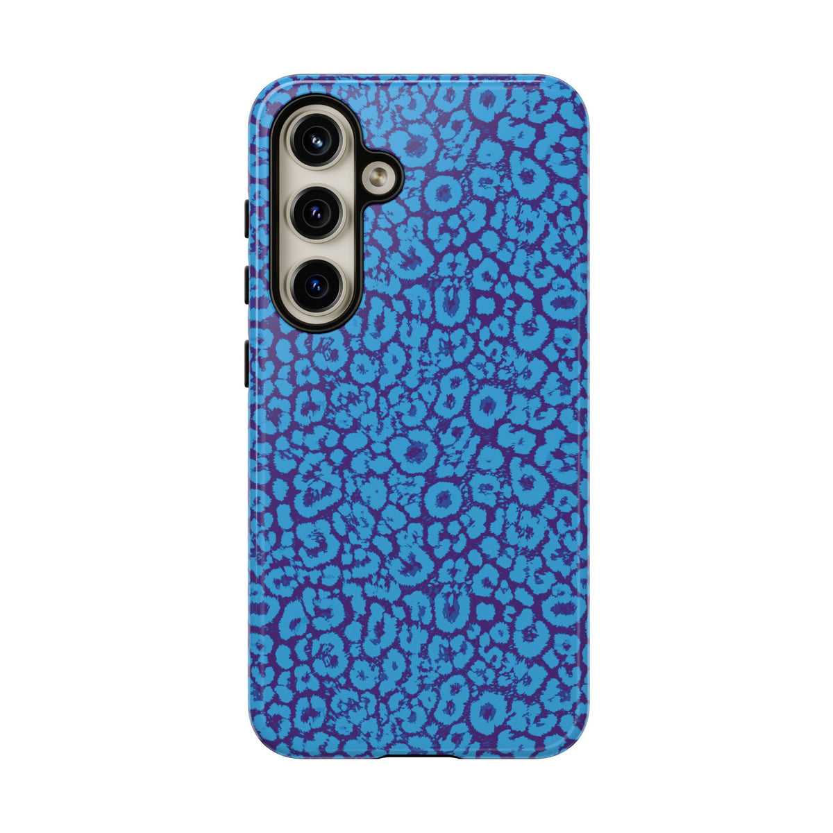 Blue Purple Leopard Tough Phone Case iPhone, Galaxy, or Google Pixel