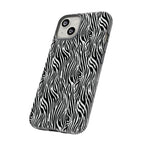 Black and White Zebra Print Tough Case iPhone, Galaxy and Google Pixel
