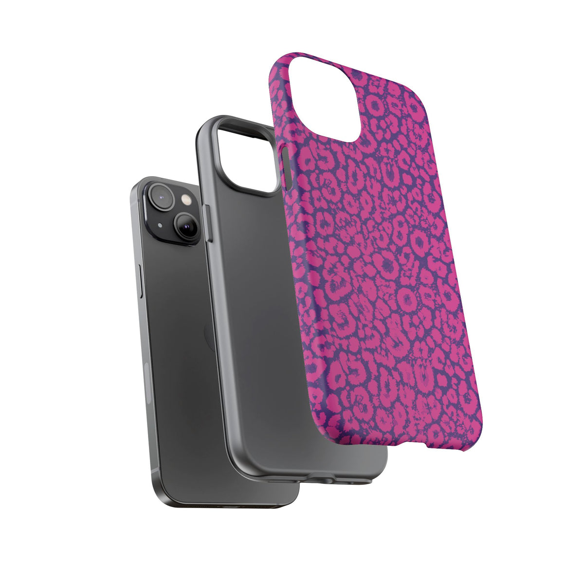 Pink Purple Leopard Tough Phone Case iPhone, Galaxy and Google Pixel