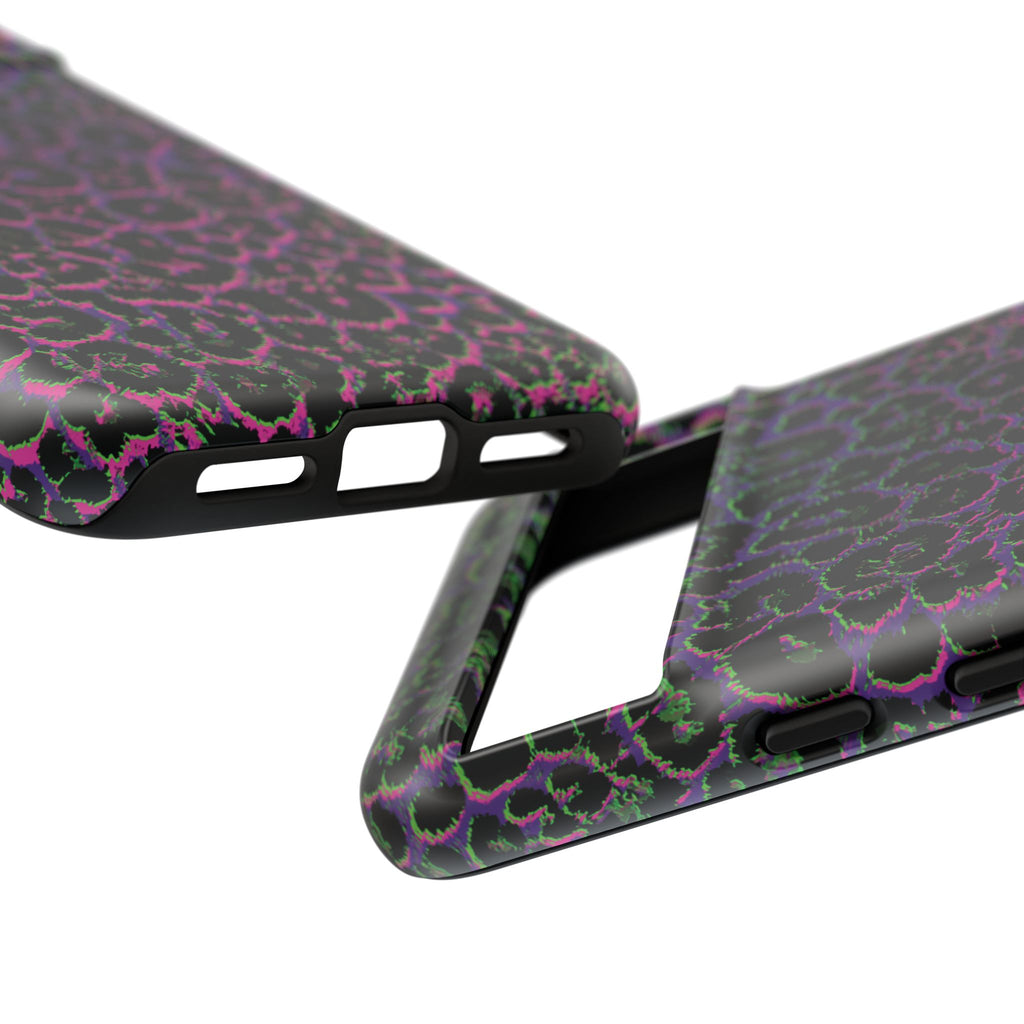 Colorful Leopard Tough Phone Case for iPhone, Galaxy, or Google Pixel