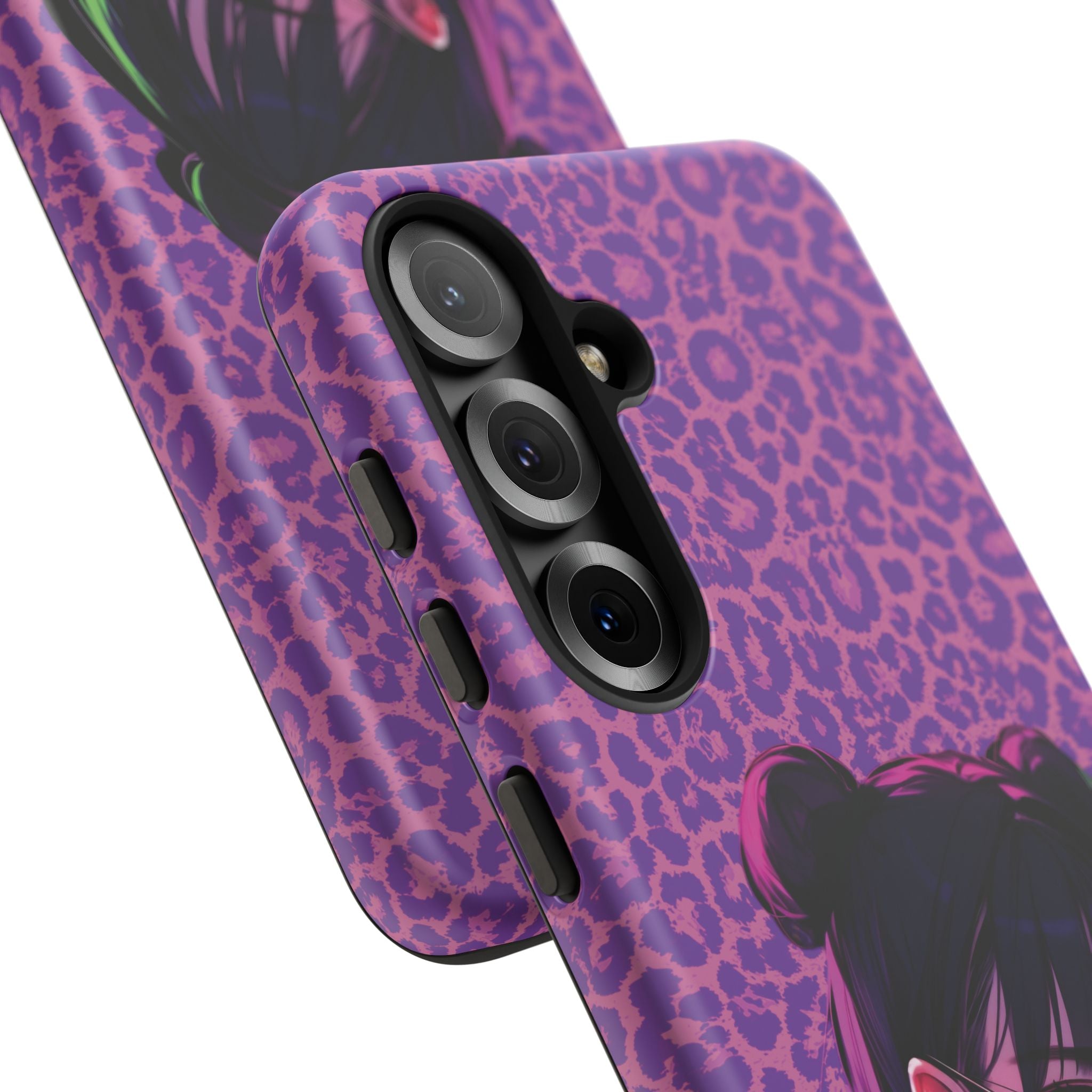 Purple Pink Leopard Kz iPhone, Galaxy and Google Tough Cases