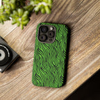 Neon Green Zebra Tough Phone Case iPhone, Galaxy, or Google Pixel