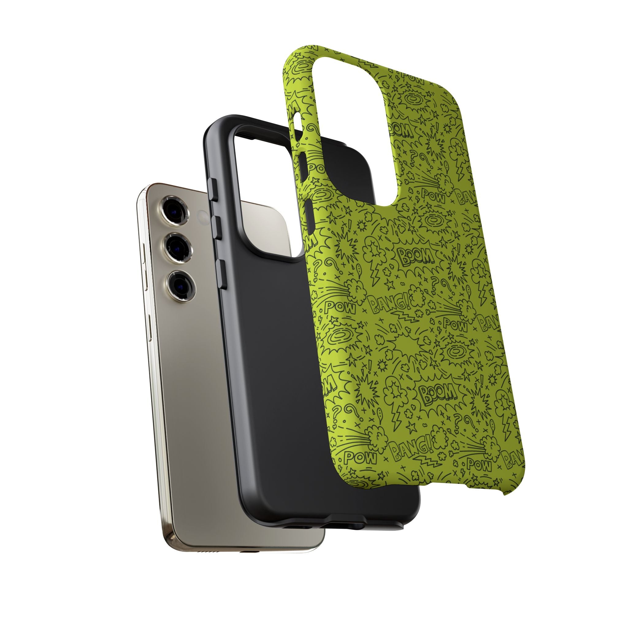 Neon Lime Wow Tough Case for iPhone, Galaxy, or Google Pixel