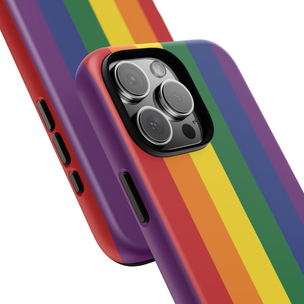 LGBTQ Rainbow Flag Tough Phone Case for iPhone, Galaxy, or Google Pixel