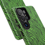 Neon Green Zebra Tough Phone Case iPhone, Galaxy, or Google Pixel