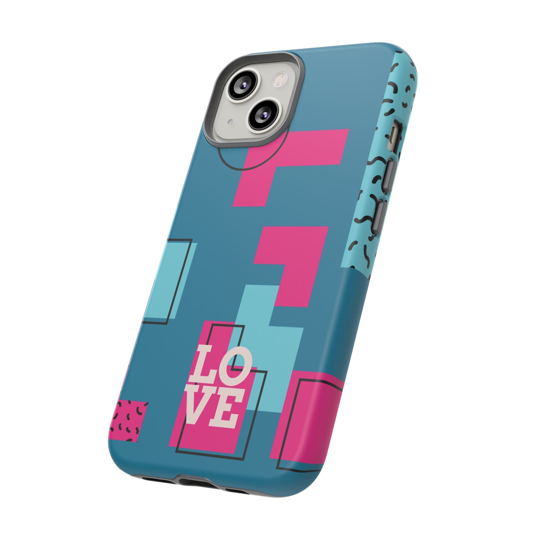 LOVE Teal Green Tough Phone Case for iPhone, Galaxy, or Google Pixel